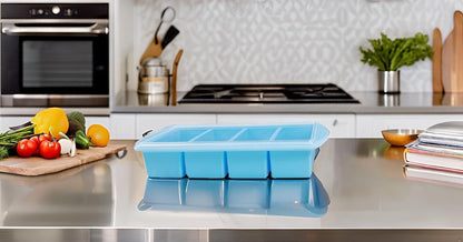 2 Cup Silicone soup Freezer Molds - Non-Stick Meal Prep Trays for Soups, Sauces, Smoothies & Desserts | Easy Release, Dishwasher Safe, BPA-Free (blue, 500ml)