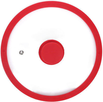 HR Huare Technology Vented Tempered Glass Cookware Lid Red 1 Pack