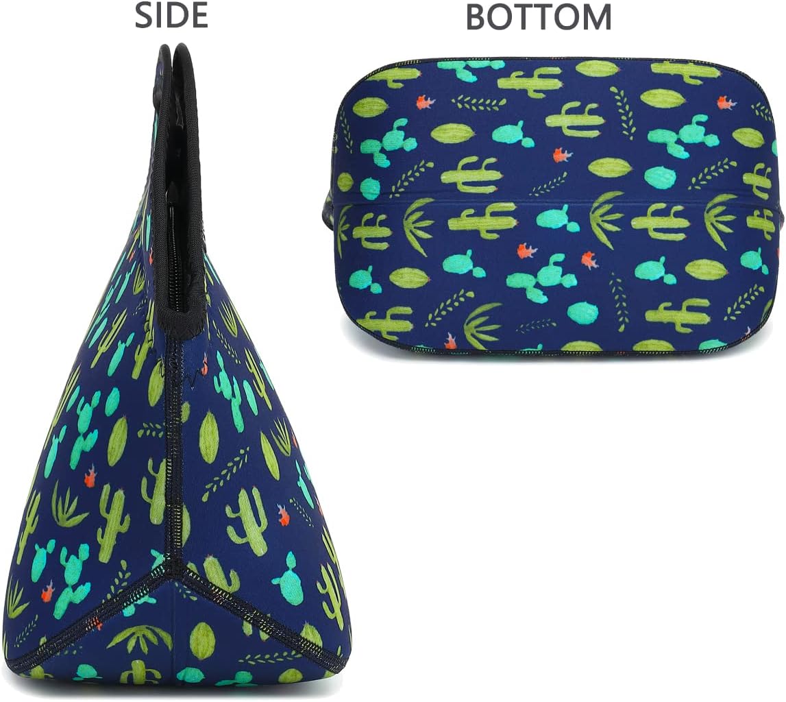 FlowFly Neoprene kids Lunch box Insulated Soft Bag Mini Cooler Thermal Meal Tote Kit for Boys, Girls,Men,Women,School,Work, Office,Black