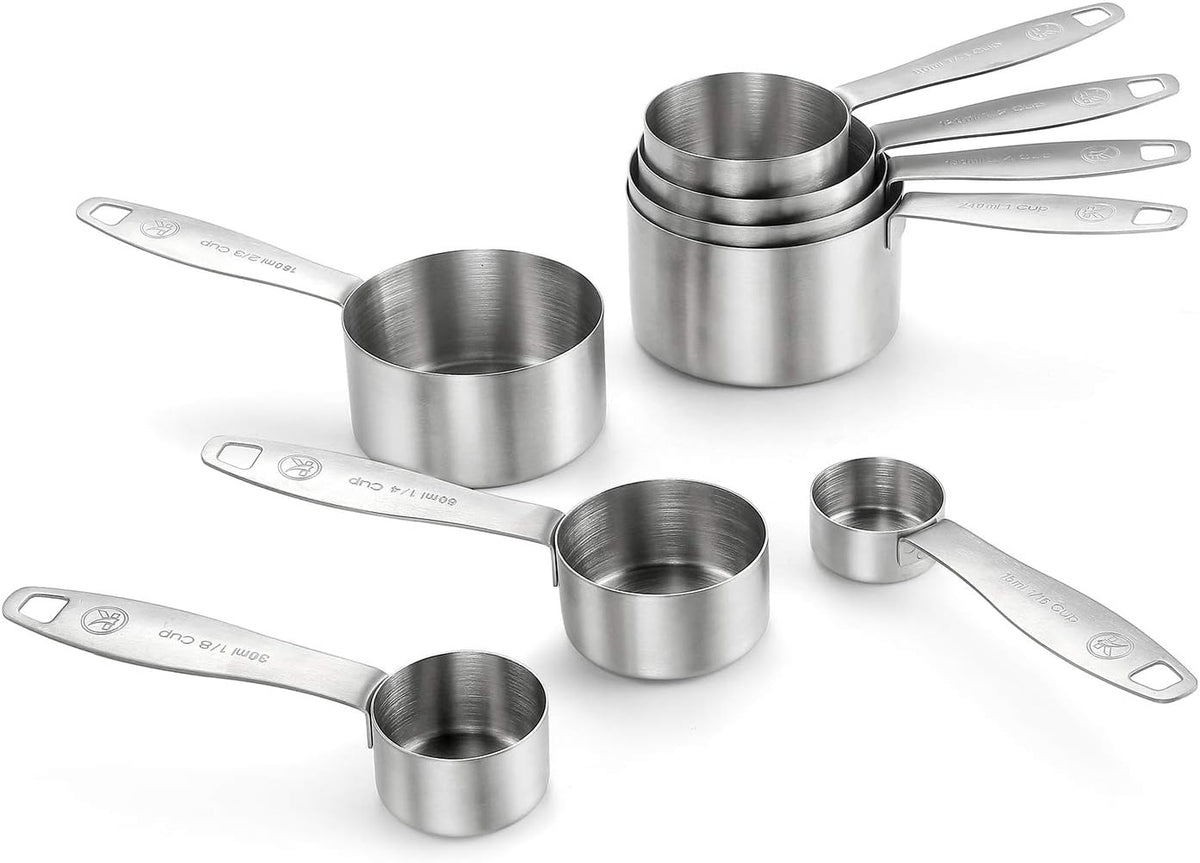 18/8 Stainless Steel Measuring Spoons Set of 16 Pieces, Includes 10 Narrow, 1 Leveler and 5 Mini Spoons