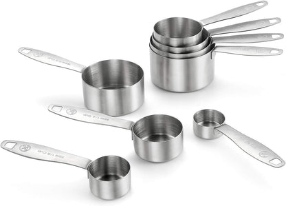 18/8 Stainless Steel Measuring Spoons Set of 16 Pieces, Includes 10 Narrow, 1 Leveler and 5 Mini Spoons