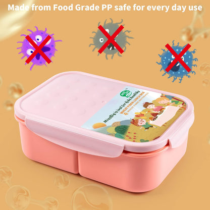 MISS BIG® Bento Box,Bento Box Adult,Lunch Box,Leak Proof Lunch Containers,No BPAs and No Chemical Dyes Bento Lunch Box,Dishwasher and Microwave Safe Lunch Containers for Adults(1900ml Gray)