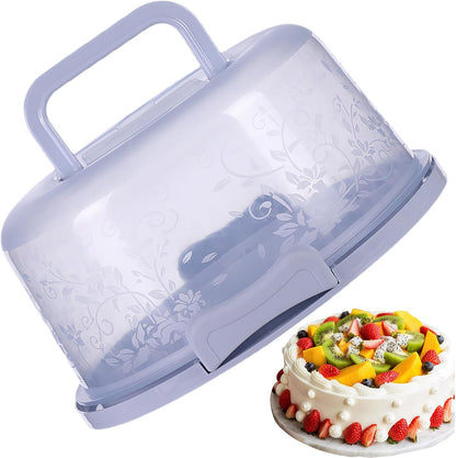 Cake Carrier, Cake Carrier With Lid And Handle, 10x8.6x4.9 Inches, Transparent Dome Reusable Airtight Box, Reusable, Portable, Microwaveable, Dishwasher Safe