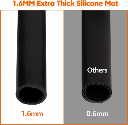 Extra Large Silicone Mat, 84”x24” Heat Resistant Mats for Countertop, Cuttable Waterproof Kitchen Counter Mat, Multipurpose Countertop Protector Mat, Silicone Mats for Kitchen Counter (Translucent)