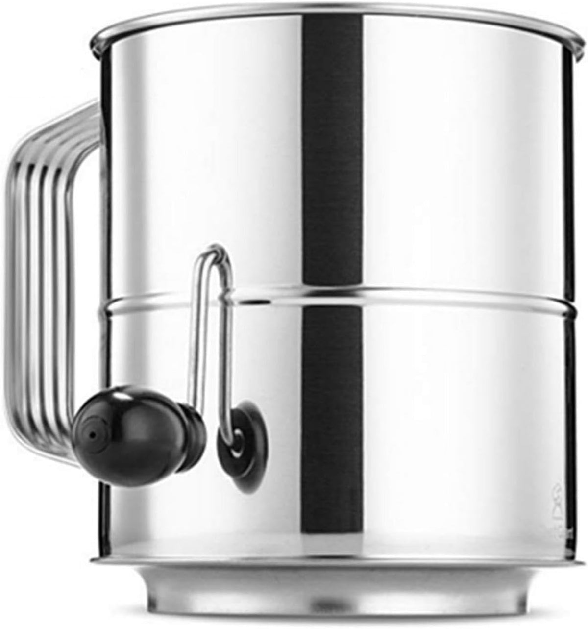 Flour Sifter, 8-Cup Hand Crank Baking Sifter with Fine Mesh Rotary