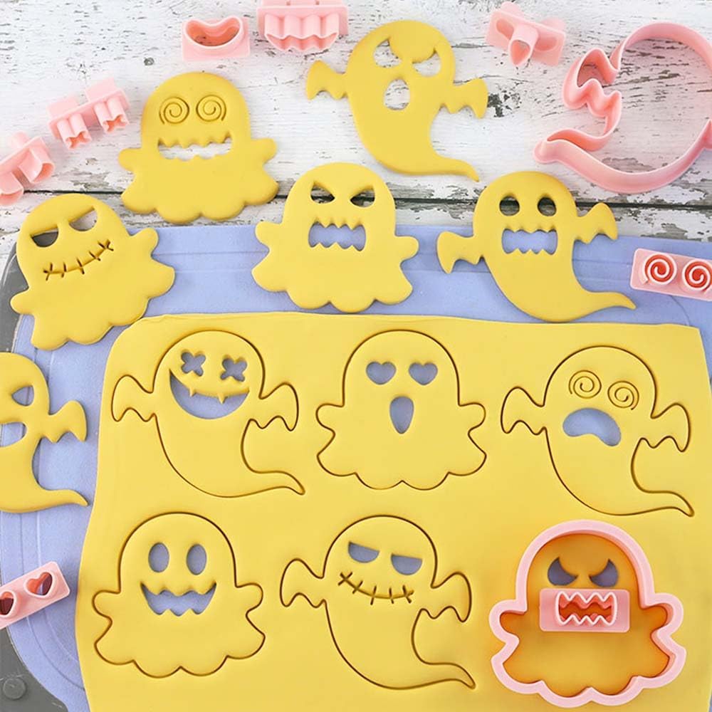 Mini Pumpkin Cookie Cutters, DIY 3d Halloween Raised Design Cookie Stamps