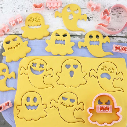 Mini Pumpkin Cookie Cutters, DIY 3d Halloween Raised Design Cookie Stamps