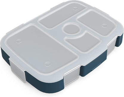 Bentgo® Kids Prints Tray with Transparent Cover - Reusable, BPA-Free, 5-Compartment Meal Prep Container with Built-In Portion Control for Healthy Meals At Home & On the Go (Mermaids in the Sea)