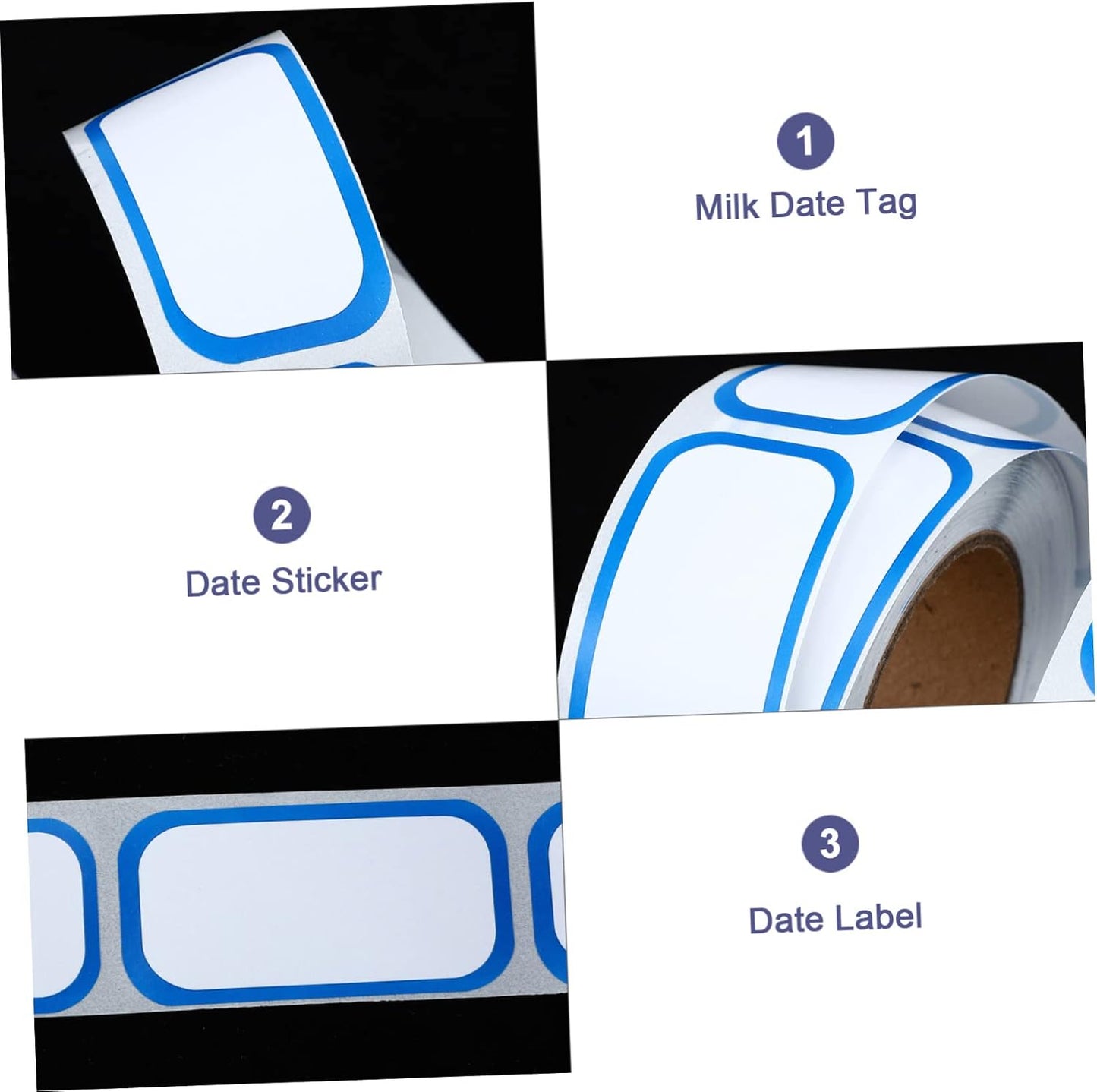 6rolls Date Stickers for Food Labeling Easy Peel Off Removable Milk Storage and Inventory Marking Safe for Containers Kitchen and Daycare Use