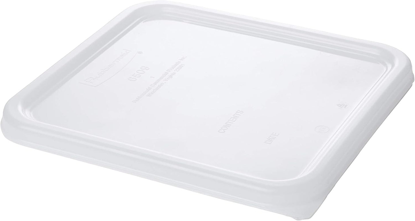 Rubbermaid Commercial Products Space Saving Square Food Storage Container 6 Quart Clear for Kitchen/Sous Vide/Meal Prep
