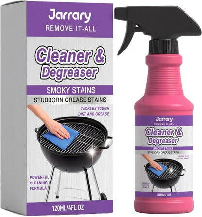 Fast-Acting Heavy-Duty Grill Degreaser Spray, BBQ Grease Cleaner for Outdoor Grills, Smokers, Grates, Removes Stubborn Carbon & Grease (3pcs)