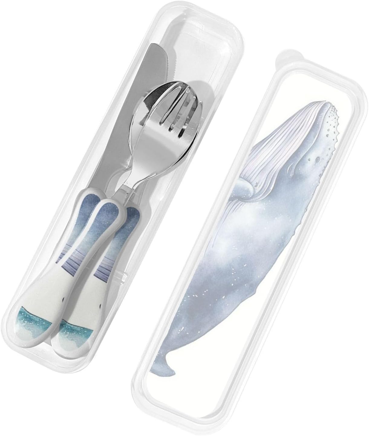 3-Piece Kids Silverware Set With Storage Case, Stainless Steel Reusable Children Safe Knife Spoon Fork Set Shih Tzu Dog Children Flatware Set For Kids Lunch Box