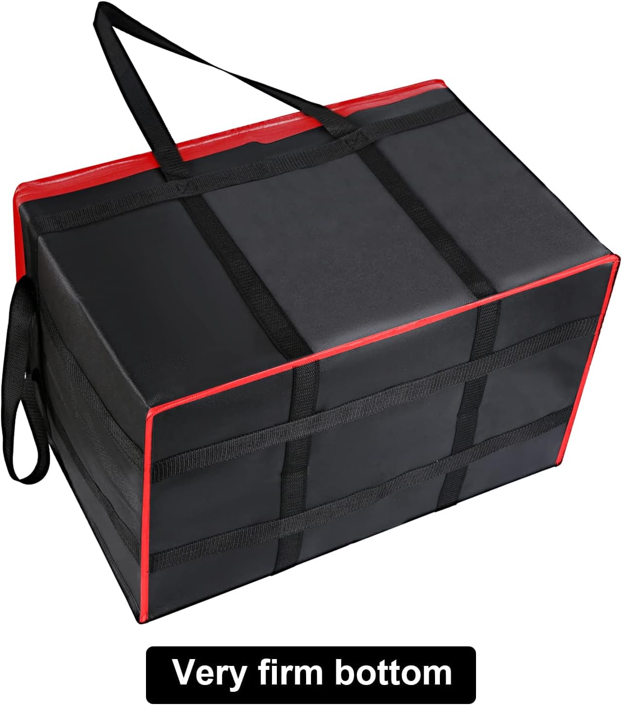 musbus Extra large XXXL Insulated Food Delivery Bag Cooler Bags Keep Food Warm Catering Therma Catering Bag for doordash 22x14x13 Cooler Bags Therma Shopper hot warming RED Pizza BLACK