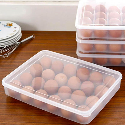 4 Pack Deviled Egg Containers with Lid, Plastic Egg Storage Container Stackable Deviled Egg Carrier for 120 Eggs, Egg Organizer for Protect and Keep Fresh 13.6x10.2x2.2 Inch