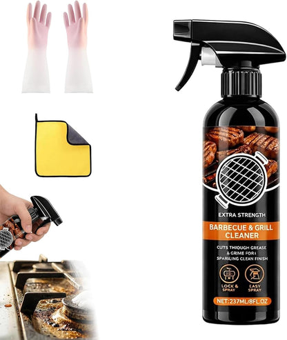 Kitchen Heavy Oil Cleaner Spray, Fast-Acting Heavy Duty Degreaser for Ovens, Stovetops, Countertops, Appliances, BBQ Grills, Grates and Racks (1PCS)