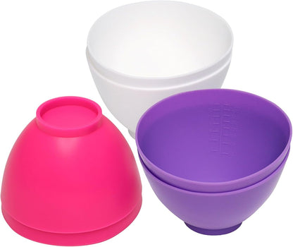 6 Pcs Small Silicone Mixing Bowl (4.1 x 2.7 inches), Mixing Bowl Set for Facial Mask, Reusable Condiment Bowls, Esthetician Bowls, Silicone Bowls for Melting Chocolate
