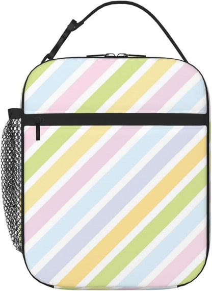 70s Retro Mushroom Floral Insulated Lunch Bag Reusable Cooler Lunch Box Portable Leakproof Thermal Container Tote Bags for Girls Boys School Travel