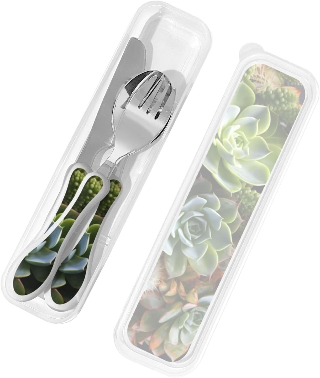 3-Piece Kids Silverware Set With Storage Case, Stainless Steel Reusable Children Safe Knife Spoon Fork Set Animal Cartoon Owls Cute Children Flatware Set For Kids Lunch Box