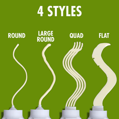 Condiment & Sauce Squeeze Bottles - 2-Cup, 4 Unique Nozzles (2-Pk)