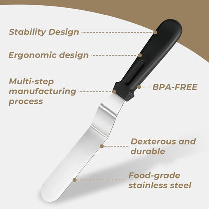 3 PCS Icing Spatulas, Offset Spatula 6/8/10 inch