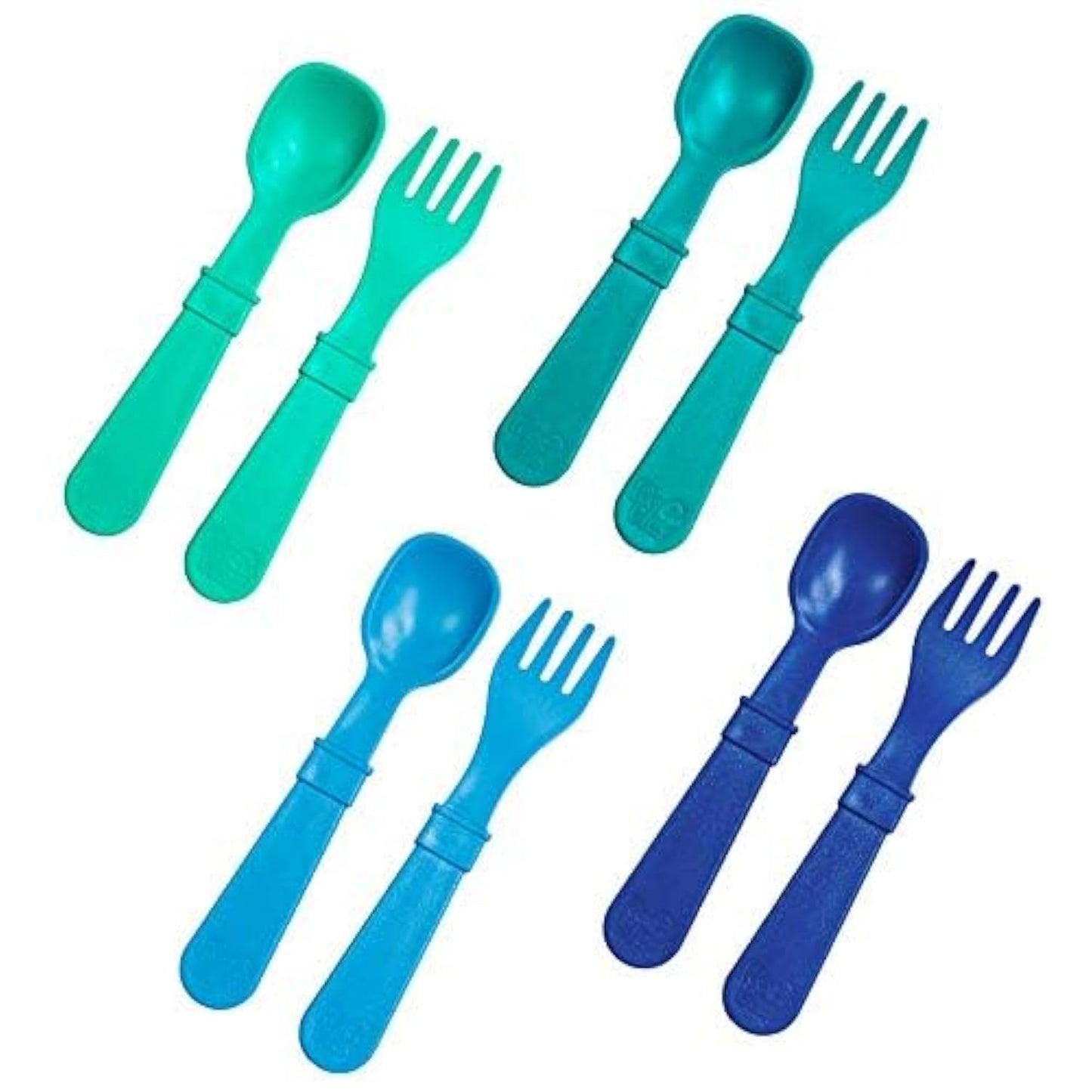 Re-Play Toddler Forks and Spoons Set - 4x4 Utensils Set for Kids - Dishwasher and Microwave Safe - Made in USA - Set of 8-5.8" x 1.2" x 0.2" - Princess