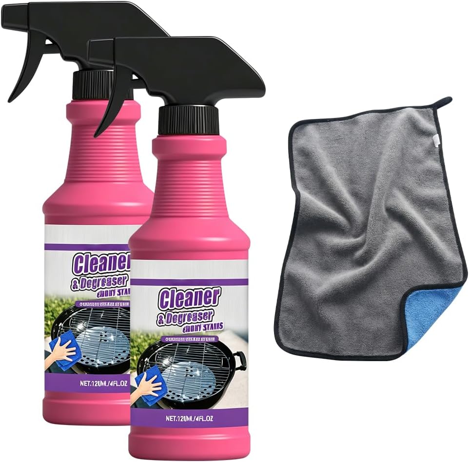 Fast-Acting Heavy-Duty Grill Degreaser Spray, 2026 New 120 ML BBQ Heavy Duty Degreaser Grill Cleaner Spray, All Purpose Heavy Duty Cleaner for Burnt Food & Grease (1PCS)