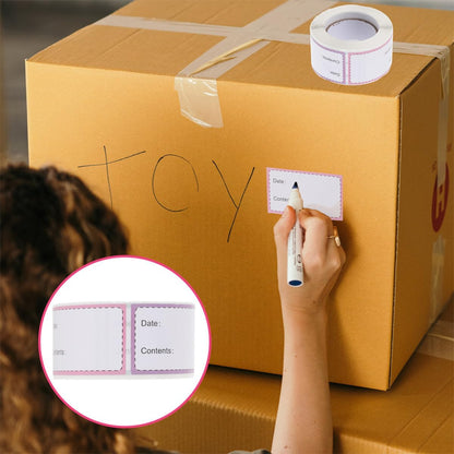 FOMIYES Food Date Labels Stickers 2 Rolls Removable Waterproof Freezer Labels for Kitchen and Pantry Storage Oil Resistant for Food Containers and Mason Jars