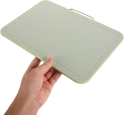 GARVALON Vegetable Cutting Mat and Non-slip Chopping Board Set with Rose Gold Base, Plastic Food Chopping Boards for Kitchen Countertop Organizer, Food Prep and Fruit Cutting