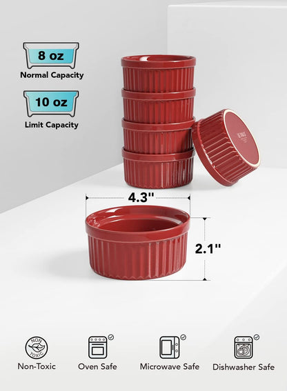 LE TAUCI Sauce Cups 2 OZ, Set of 6, White
