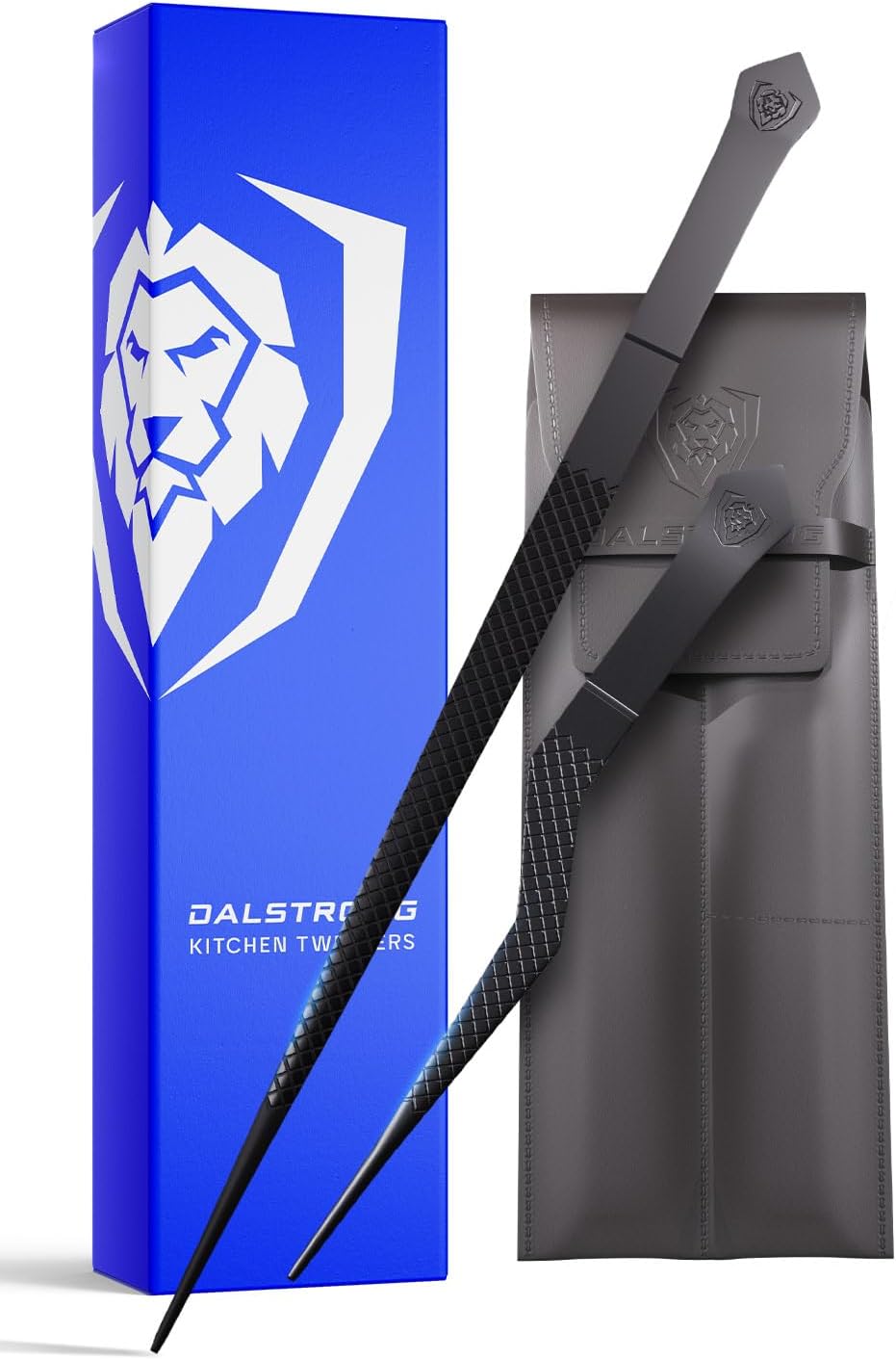 DALSTRONG Chef Tweezers Professional Kitchen Tongs- 12" high-precision Tweezer Tongs for Cooking - Stainless Steel Black w/vTitanium Coating -BBQ, Plating, Multi-use