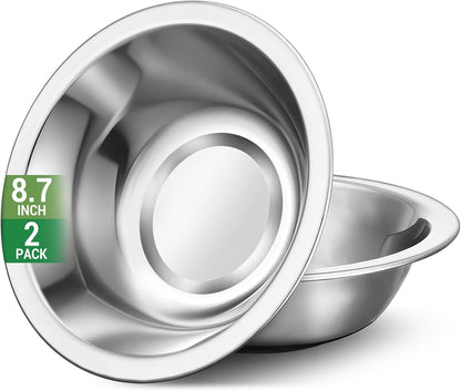 304(18/8) Stainless Steel Mixing Bowls for Kitchen, 6.3" 13.67 fl.oz Metal Mixing Bowls Set Stackable for Baking Serving Cooking Food Prep Storage Dishwasher Safe Lightweight