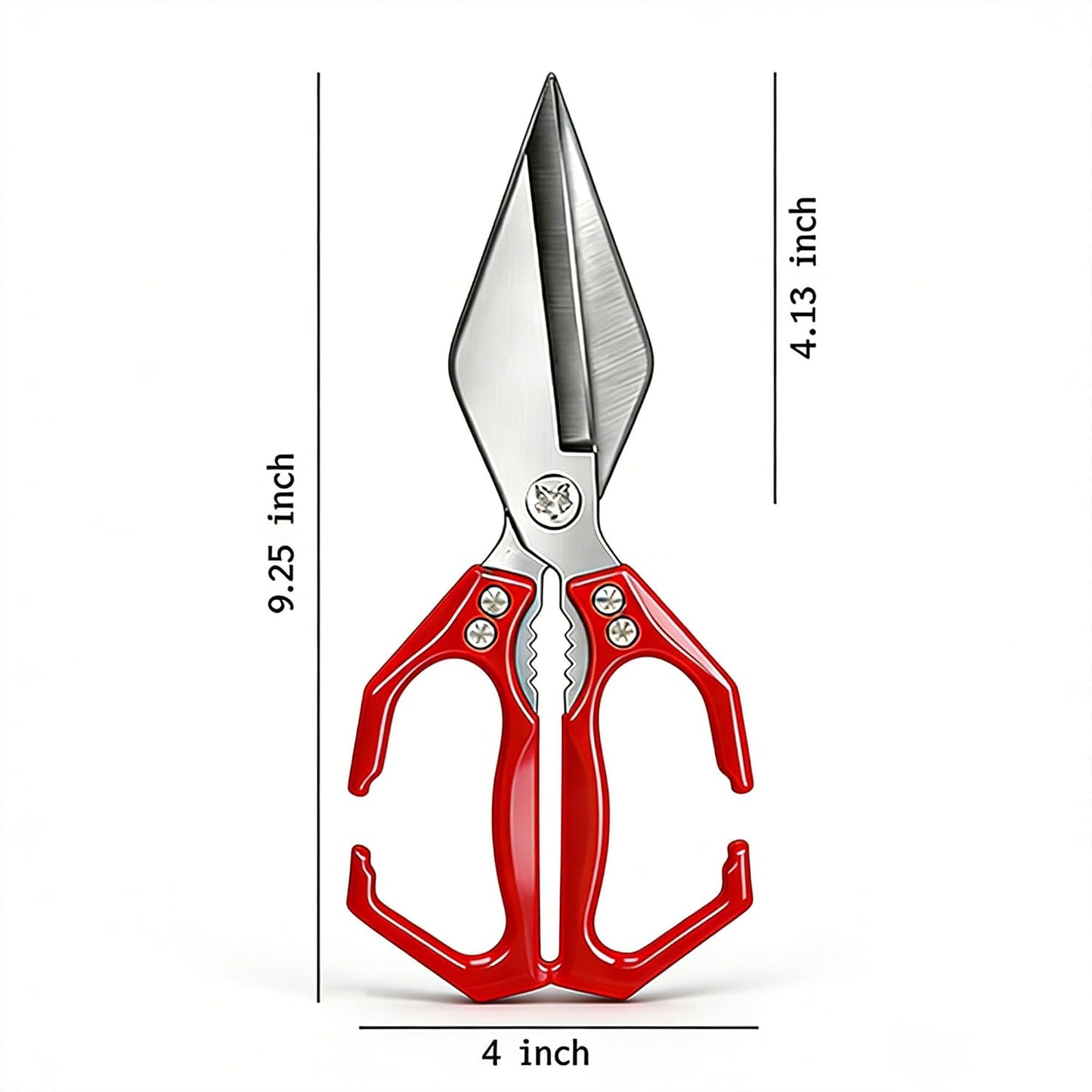 Multifunctional Heavy Duty Kitchen Shears,Kitchen Shears for Cutting Chicken,Kitchen Scissors for Food, Japanese High-Carbon Steel Culinary Poultry Shears, for Chicken,Meat,Fish,Bone Cutting(Silver)