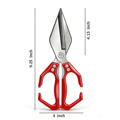 Multifunctional Heavy Duty Kitchen Shears,Kitchen Shears for Cutting Chicken,Kitchen Scissors for Food, Japanese High-Carbon Steel Culinary Poultry Shears, for Chicken,Meat,Fish,Bone Cutting(Silver)