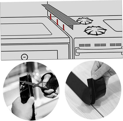 Silicone Stove Covers Flexible Filler for Seamless Sealing Between Stove and Counter Easy to Clean Kitchen Guard Ideal for Oven and Appliance Gaps