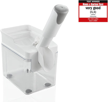 37211 Cherry Pitter, White – Stainless Steel Plunger Pits 25 Lbs/Hour