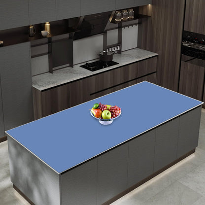72''x16'' Extra Large Silicone Mat for Kitchen Counter, Heat Resistant Countertop Protector, Non-Slip Waterproof Kitchen Island Mat, Easy to Clean, Light Gray