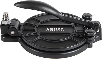 ABUSA Thickness Adjustable Tortilla Press 8 Inch Tortilla Maker Black - Roti, Dough Press, Dosa, Tawa, Tamale, Pizza, Pie, Patty (Extra Oil Paper or Patty Paper needed)