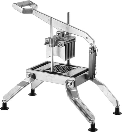 VEVOR Commercial Vegetable Slicer, 3/8" and 3/16" Tomato Slicer, Stainless Steel and Aluminum Alloy Vegetable Cutter Slicer, Manual Tomato Slicer with Non-slip Feet, for Tomatoes, Potatoes, Onions