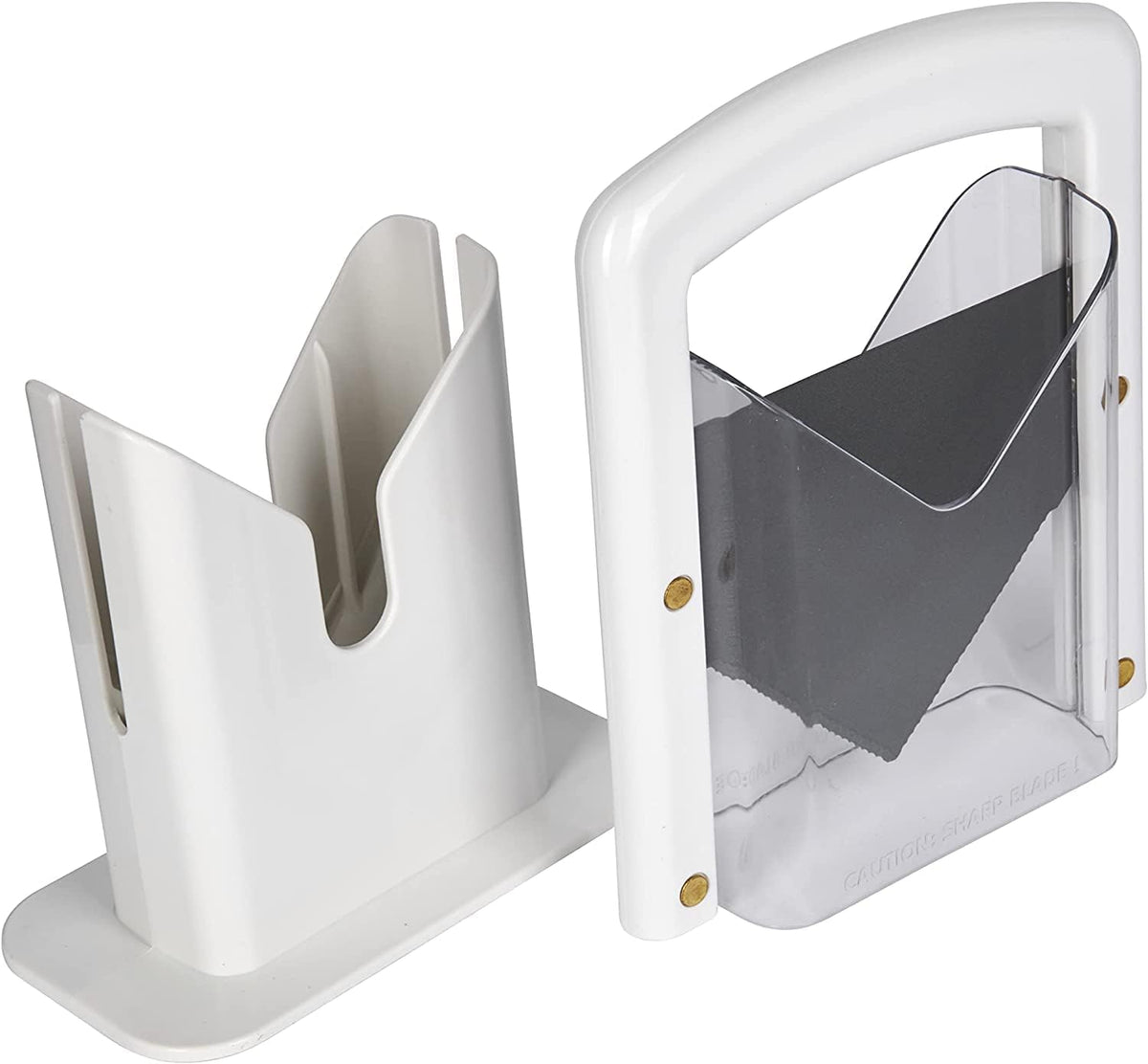 Hoan Bagel Biter Bagel Slicer and Cutter with Safety Shields - Guillotine Style Bagel Cutter Slicer for Large and Small Bagels, English Muffins, Buns, and Rolls - Compact, Dishwasher Safe