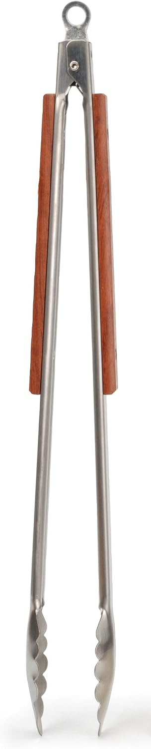 RSVP International Endurance (BQ-FRK) BBQ Grill Fork, 17.25" | Long Handle Keeps Hands Safe from Fire | Made from Stainless Steel & Rosewood