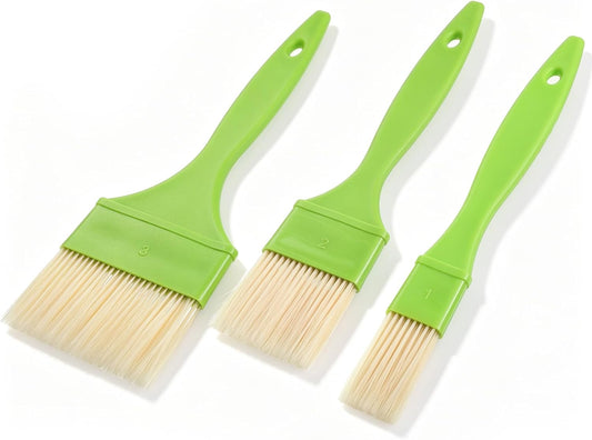 3 Pcs 1/2/3 inch Pastry Brush Set, Bristle Basting Brushes for Cooking