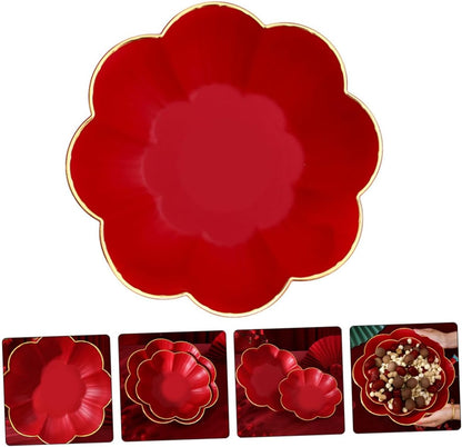 Alipis Wedding Themed Serving Tray Chinese Style Fruit Display Plate for Parties Desserts and Snacks Elegant Floral Design for Celebrations and Events for Weddings Showers and Birthdays
