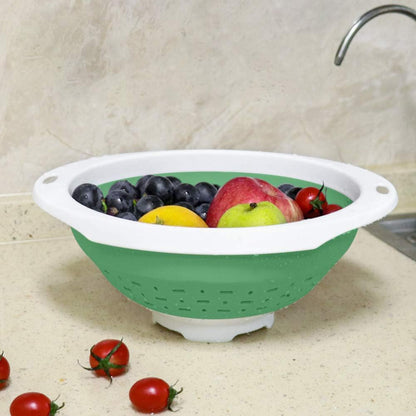 QiMH Collapsible Colander and Strainer, 5 Quart(1.25 gal), Heavy Duty Kitchen Drainer Basket for Pasta, Veggies and Fruits, New Home Apartment Essentials