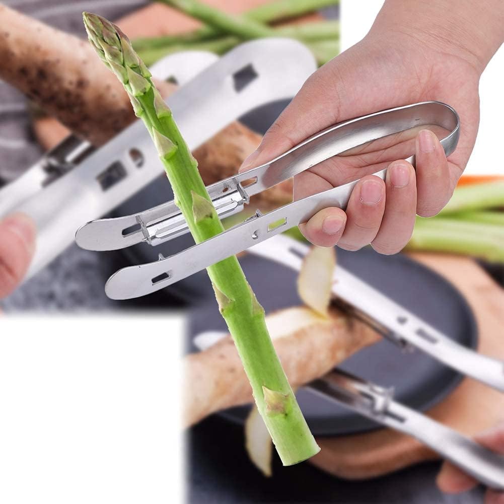 Asparagus Peeler Stainless Steel Peeler Vegetable Peeler Kitchen Peeler Double Sided Carrot Peeler fruit Peeler Potatoes Peeler Multi Function Tomato Potato Remover Kitchen Tool