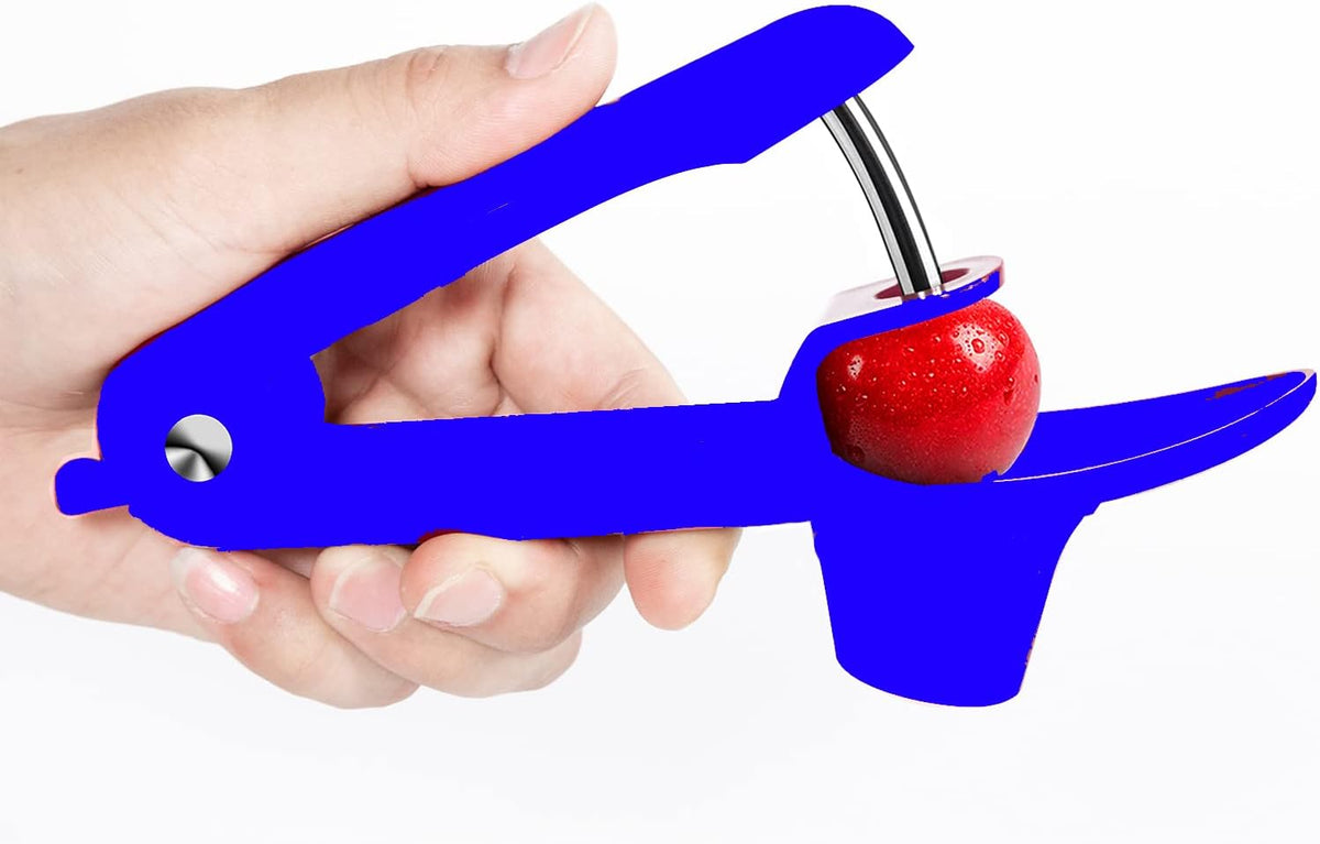 Stainless Steel Multi-Function Olives & Cherry Pitter Tool with Lock Design - Heavy-Duty Fruit Pit Remover for Jam Making