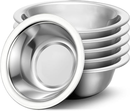 304(18/8) Stainless Steel Mixing Bowls for Kitchen, 4 Pack 7.8" 28.89 fl.oz Metal Mixing Bowls Set Stackable for Baking Serving Cooking Food Prep Storage Dishwasher Safe Heavy Duty