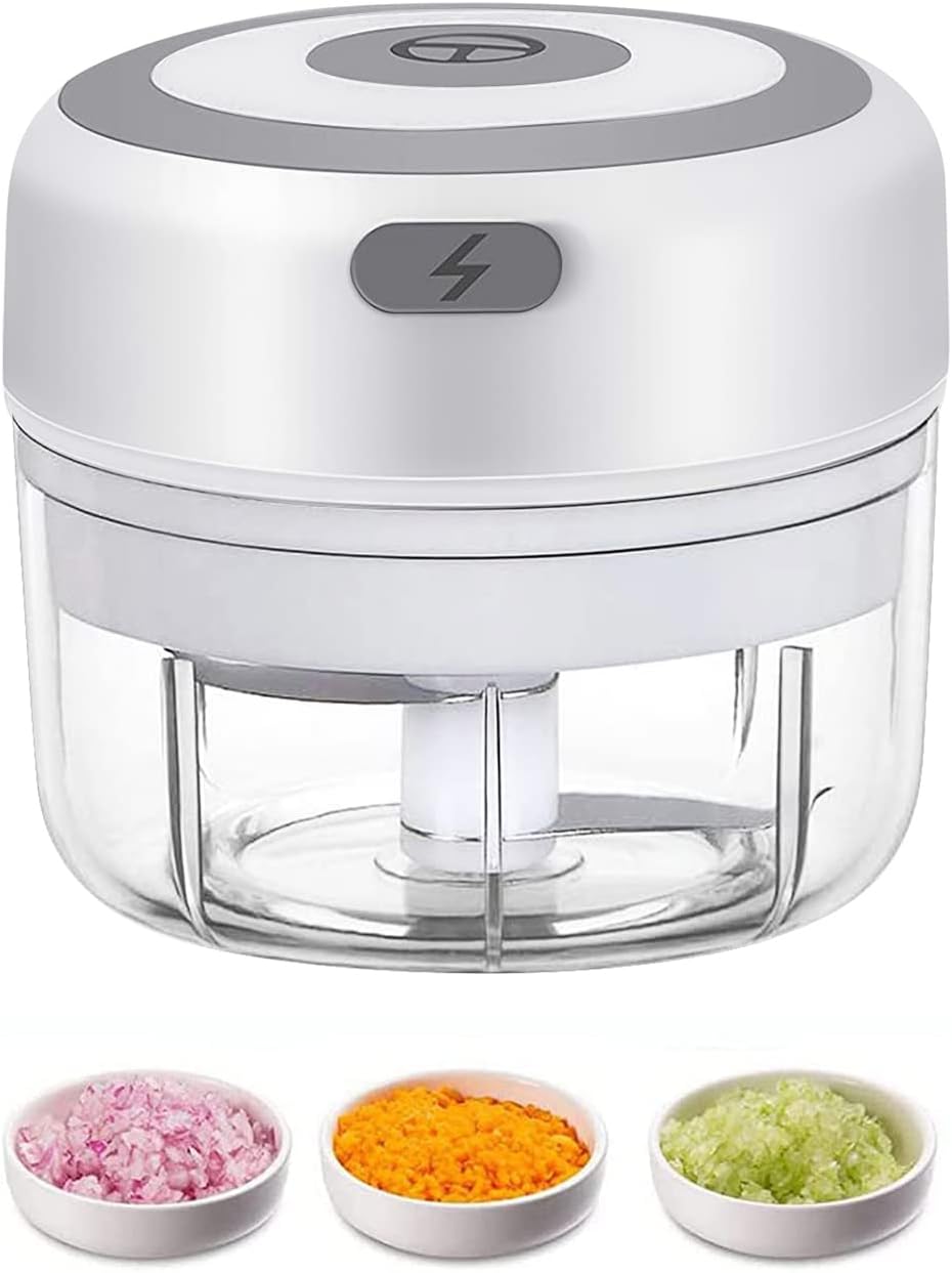 Electric Mini Garlic Mincer, 100ML USB Vegetable Onion Chopper