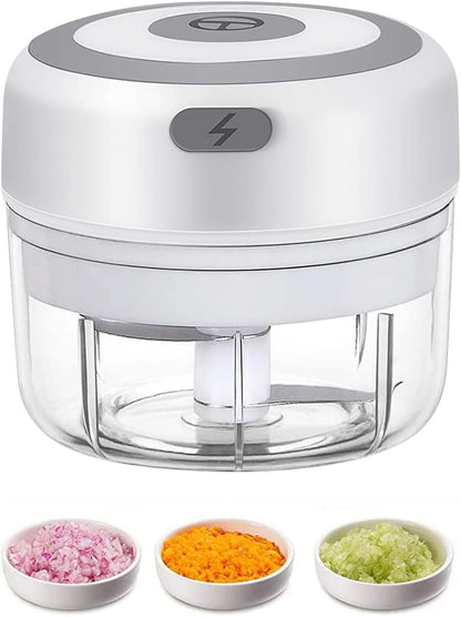 Electric Mini Garlic Mincer, 100ML USB Vegetable Onion Chopper