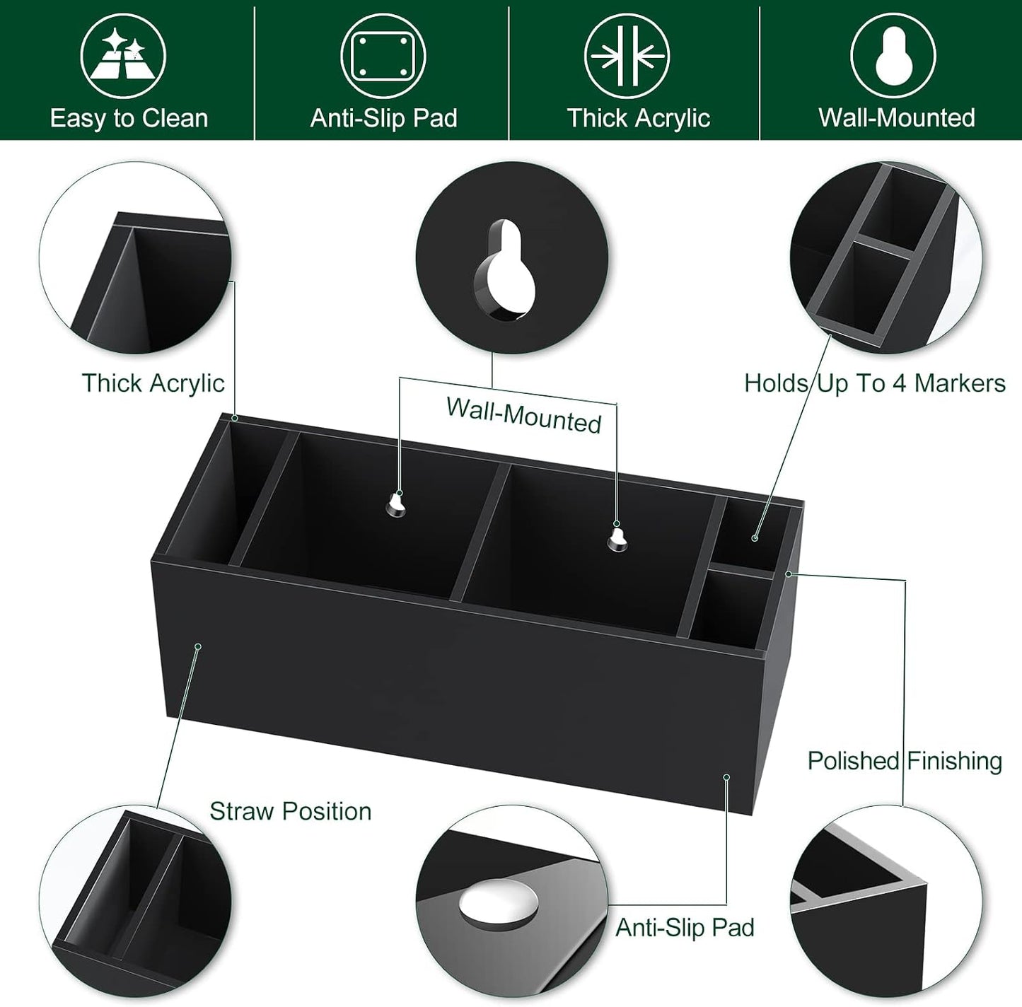 Double Cup Holder with Marker Slot, Party Cup Dispenser Acrylic Cup Organizer Mark Your Cup and Drink Up Caddy Modern Bar Counter Decor, Clear