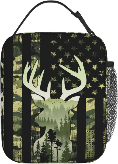 Black Cat Reusable Lunch Box Food Bag Insulated Lunch Bag for Teenage Boys Girls School Beach